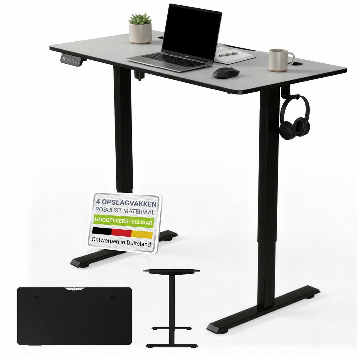 Bureau Office Stand 120x60 cm – elektrisch in hoogte verstelbaar