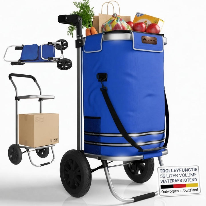 Boodschappentrolley 3-in-1 – 56 liter, draagvermogen 30 kg