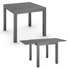 Tuintafel Laki – uitschuifbaar, aluminium, 70x70 cm