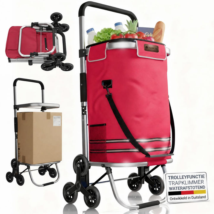 Boodschappentrolley met trapwielen – 56 liter, tot 30 kg