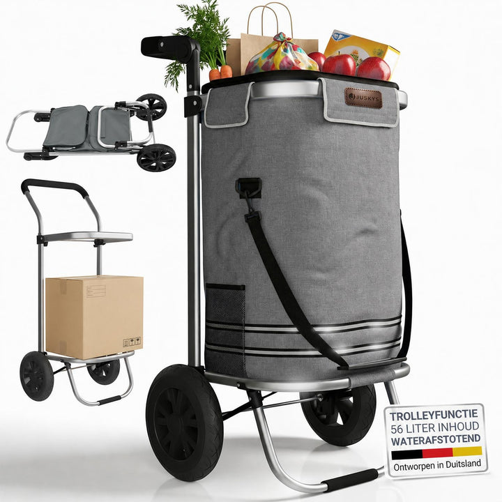 Boodschappentrolley 3-in-1 – 56 liter, draagvermogen 30 kg