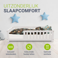 Kinderbed Naya 80x160 cm – vloerbed met uitvalbeveiliging