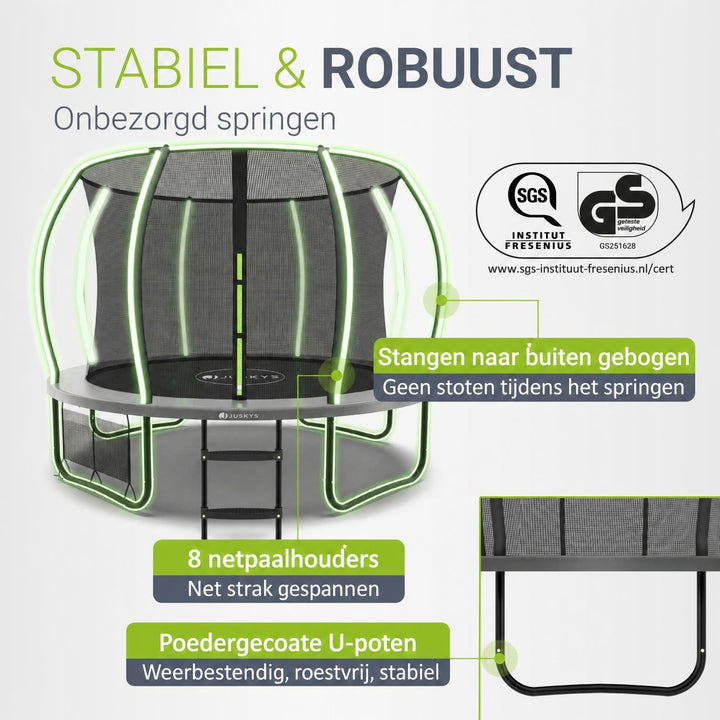 Trampoline SkyBounce – met veiligheidsnet en EasyAccess-ladder