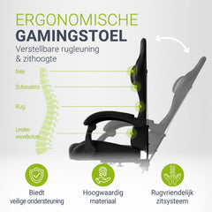 Gamestoel HyperSeat – kunstleer, verstelbare rugleuning, 120 kg
