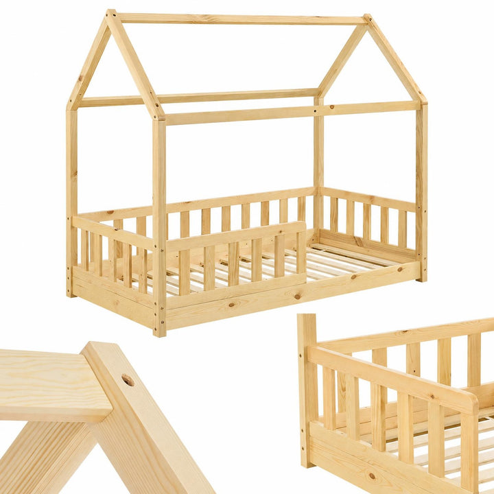Kinderbed Marli 80x160 cm – huisbed met uitvalbeveiliging