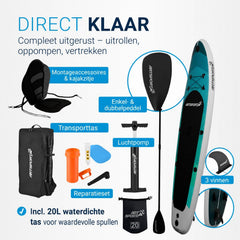 Supboard Beach Rocker – opblaasbaar met kajakzitting, tot 150 kg