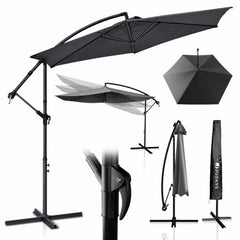 Zweefparasol Brazil – 300 cm, met slinger, voet en hoes
