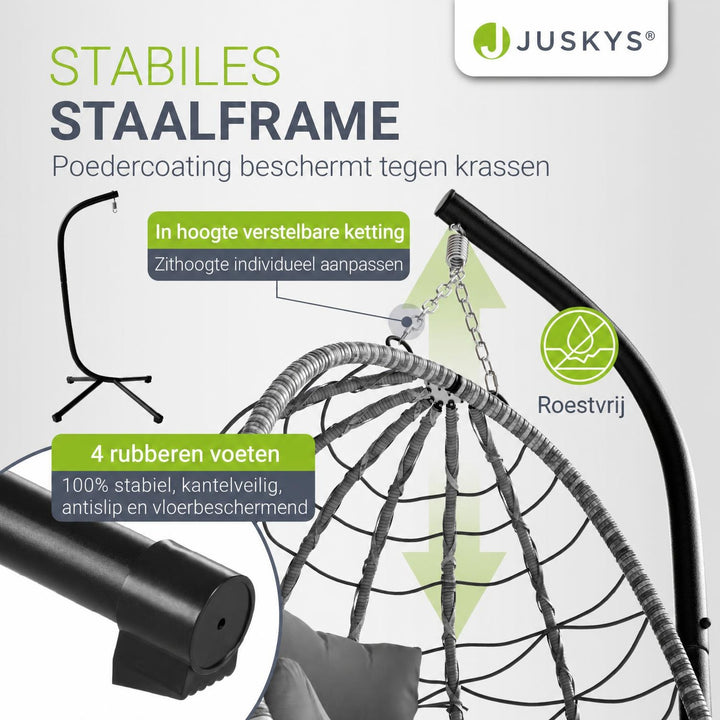 Hangstoel Aria met standaard – inclusief kussen, tot 130 kg