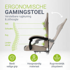Gamestoel HyperSeat – kunstleer, verstelbare rugleuning, 120 kg