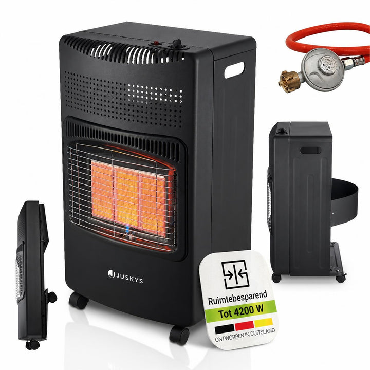 Gaskachel GS42US – 4200 W, 3 standen, keramische branders