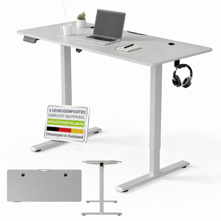 Bureau Office Stand 120x60 cm – elektrisch in hoogte verstelbaar