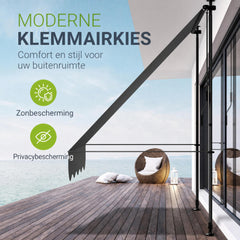 Klemzonwering Kapstadt – met zwengel, 150 tot 400 cm breed