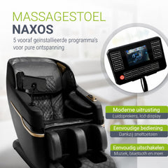 Massagestoel Naxos – 5 programma's, warmte en bluetooth