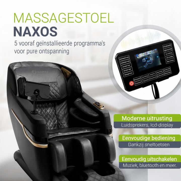 Massagestoel Naxos – 5 programma's, warmte en bluetooth