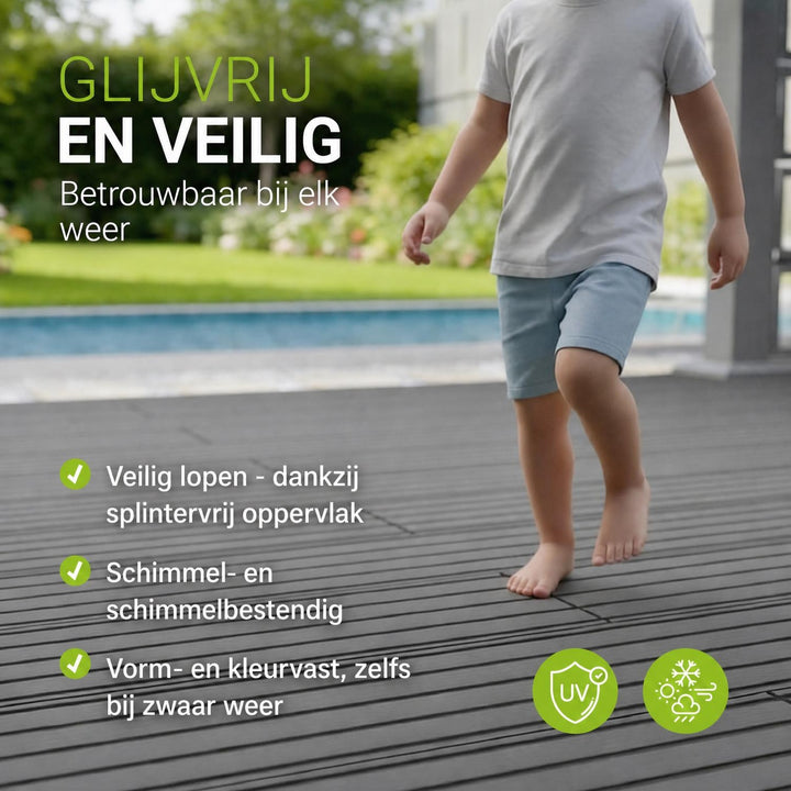 Composiet vlonderplanken grijs – complete set, 2 tot 30 m²