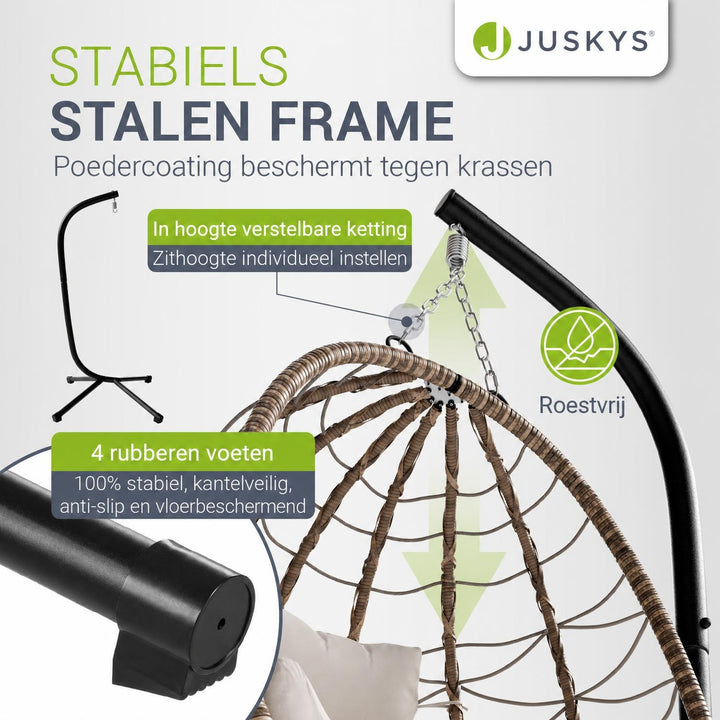 Hangstoel Aria met standaard – inclusief kussen, tot 130 kg
