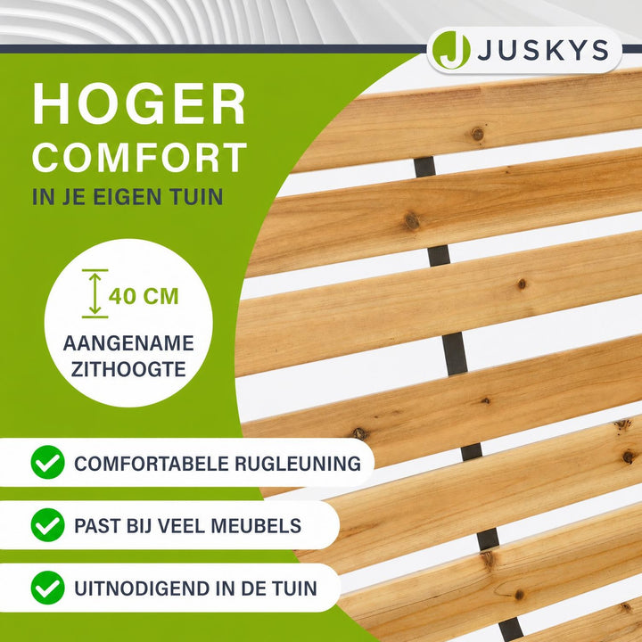 Tuinbank Modena – 120 cm, hout met stalen zijkanten
