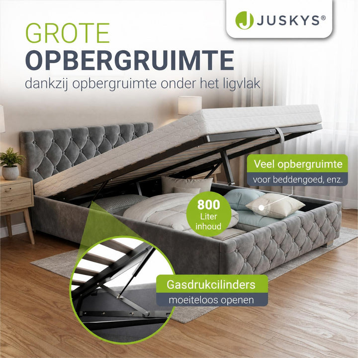 Gestoffeerd bed Nizza