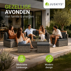 Wicker loungeset Salou – 6 personen, incl. kussens en tafel