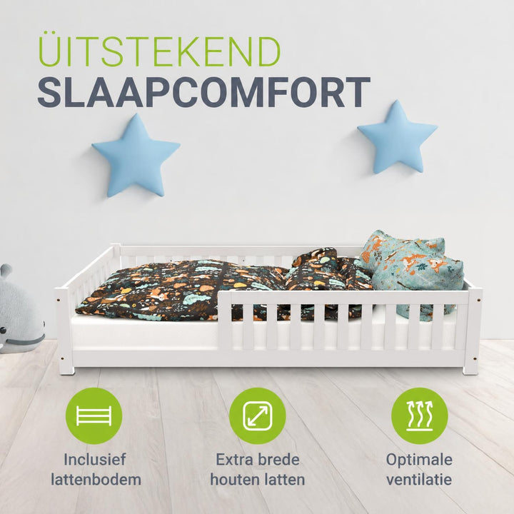 Kinderbed Naya 80x160 cm – vloerbed met uitvalbeveiliging
