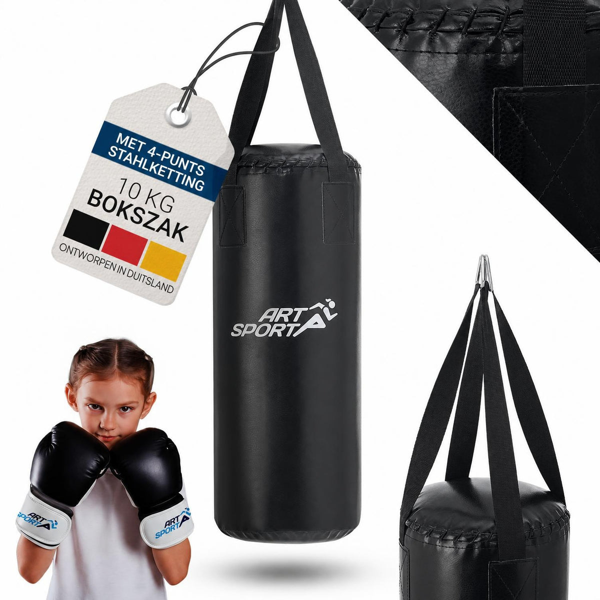 Bokszak gevuld voor kinderen en volwassenen – complete set