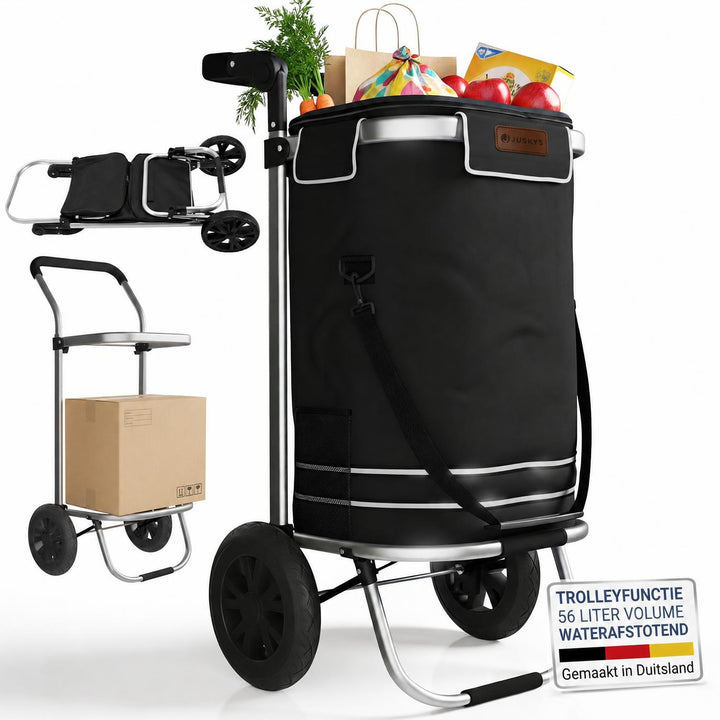 Boodschappentrolley 3-in-1 – 56 liter, draagvermogen 30 kg