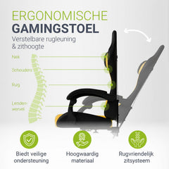 Gamestoel HyperSeat – kunstleer, verstelbare rugleuning, 120 kg