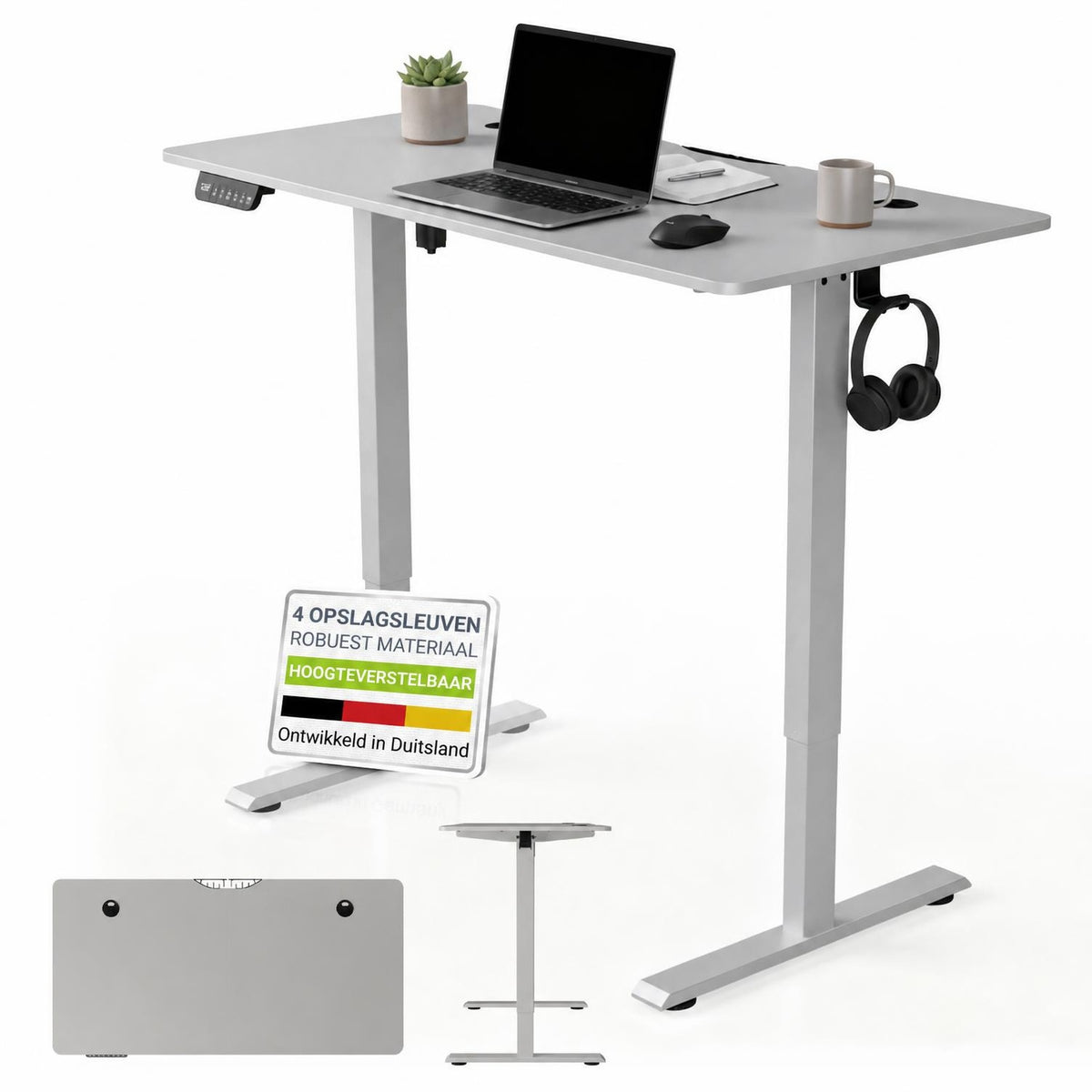 Bureau Office Stand 120x60 cm – elektrisch in hoogte verstelbaar