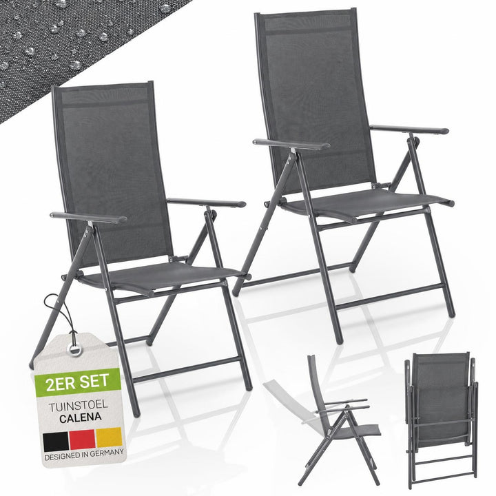 Tuinstoel Calena – inklapbaar, 7 standen, set van 2