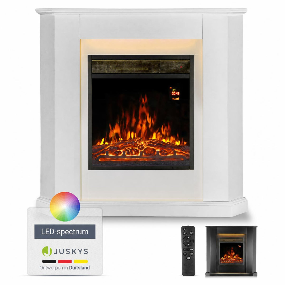 Elektrische haard met verwarming