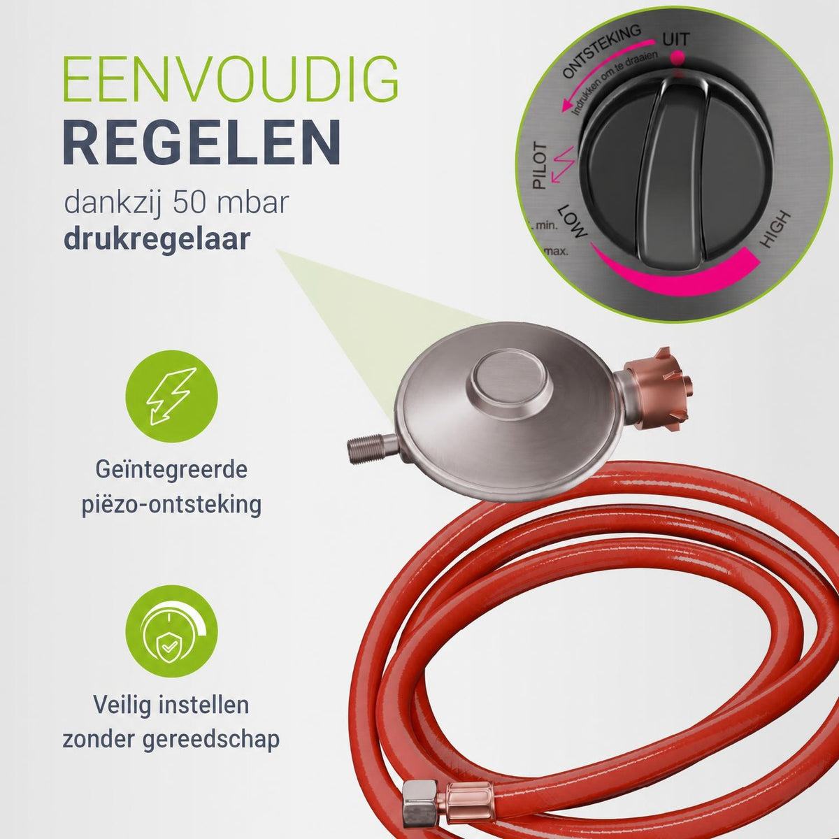Gas terrasverwarmer Cuna – 11 kW, met kantelbeveiliging