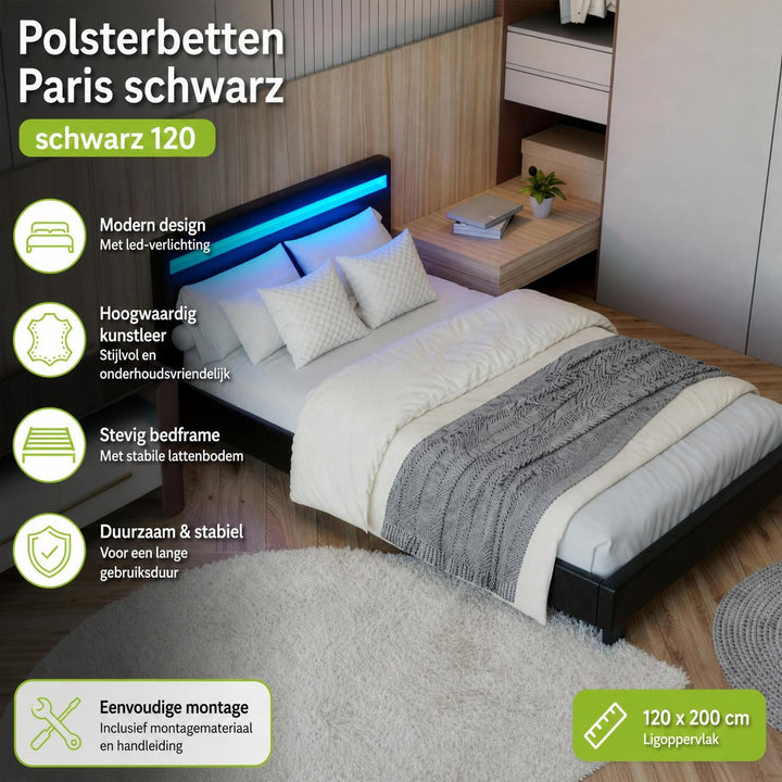 Gestoffeerd bed Paris