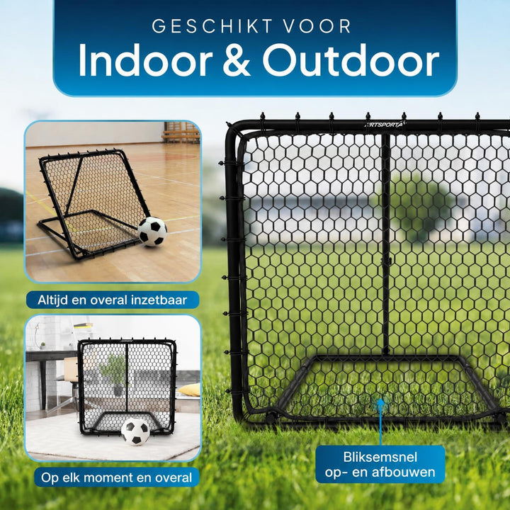 Voetbal rebounder Power Pass – 100 x 100 cm, inklapbaar