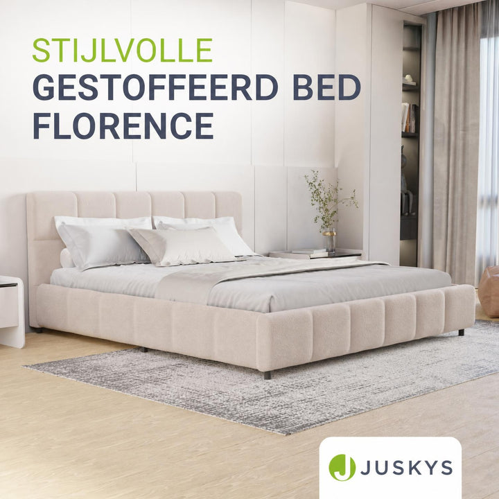 Gestoffeerd bed Florenz 180x200 cm – bouclé, tot 500 kg
