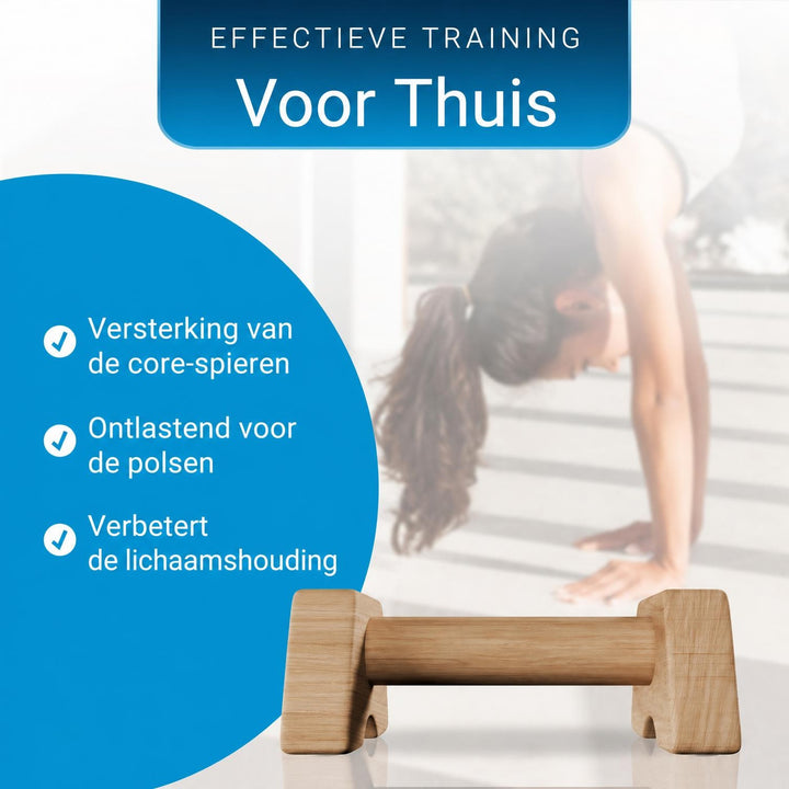 Houten parallettes – push-up steunen voor calisthenics