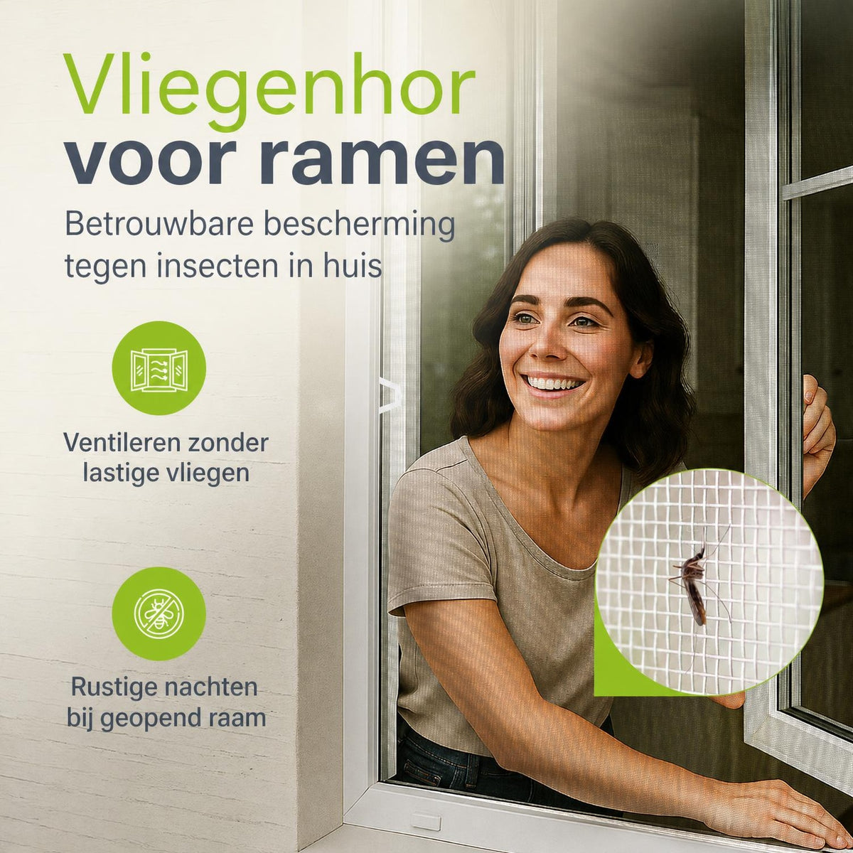 Raamhor met aluminium frame