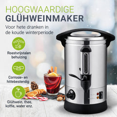 Glühweinketel Teramo – 7 of 10 liter, rvs, 30-110 °C