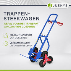 Trapsteekwagen tot 100 kg – opvouwbaar, met sterwielen