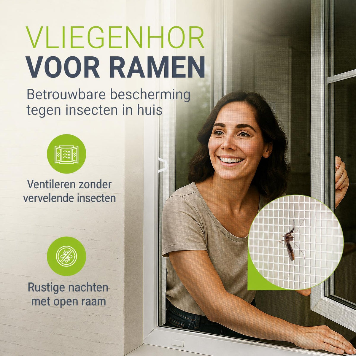 Raamhor met aluminium frame