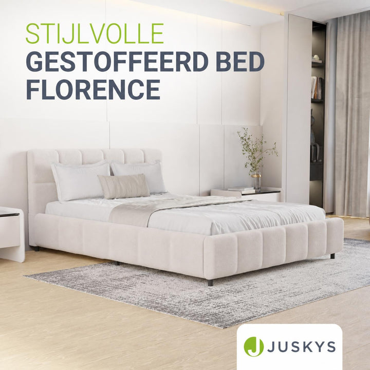 Gestoffeerd bed Florenz 180x200 cm – bouclé, tot 500 kg