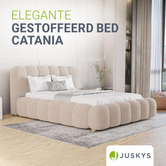 Gestoffeerd bed Catania 180x200 cm – bouclé met lattenbodem