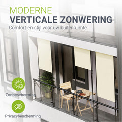 Verticaal zonnescherm Barbados – 1 tot 2 m breed, zonder boren