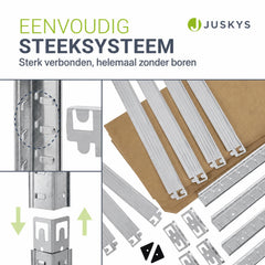 Metalen stellingkast Easy set van 2 – 160x80x40 cm, 8 planken