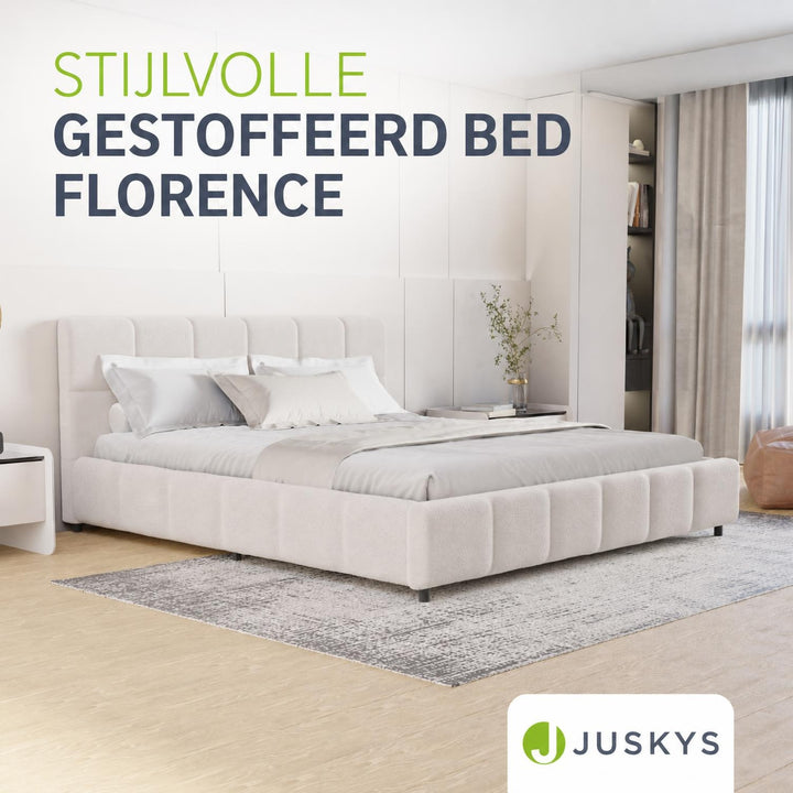 Gestoffeerd bed Florenz 180x200 cm – bouclé, tot 500 kg