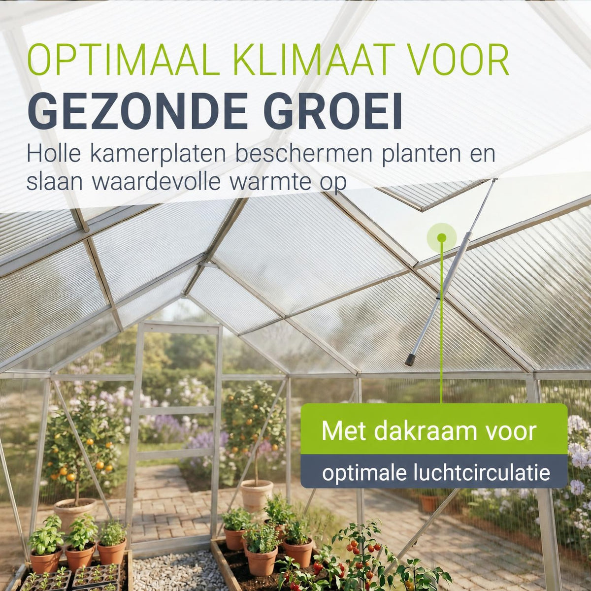 Aluminium tuinkas met fundament