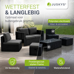 Wicker loungeset Salou – 6 personen, incl. kussens en tafel