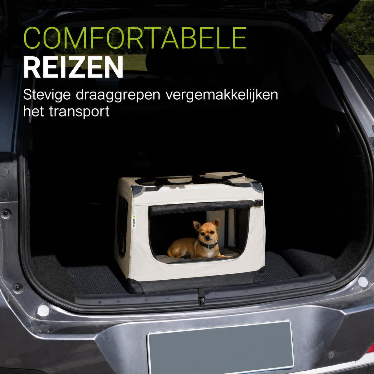 Hondenbench Lassie opvouwbaar – stof, maat S met draaggreep
