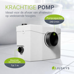 Vuilwaterpomp met versnijder 600 W – opvoerhoogte tot 7 m