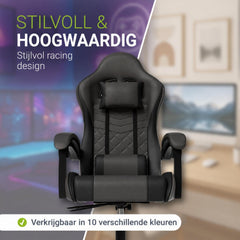 Gamestoel HyperSeat – kunstleer, verstelbare rugleuning, 120 kg