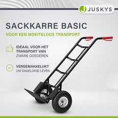 Steekwagen Basic – inklapbare schep, luchtbanden, staal